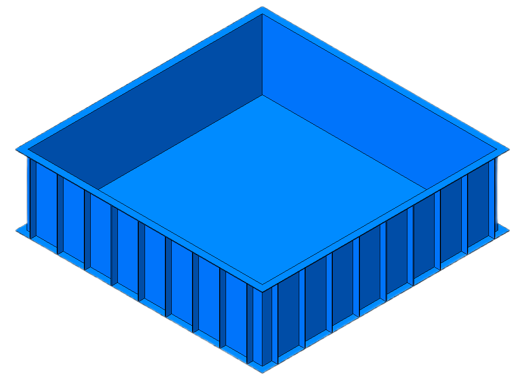 Чаша для бассейна 2x2x1,5 м (квадратная)