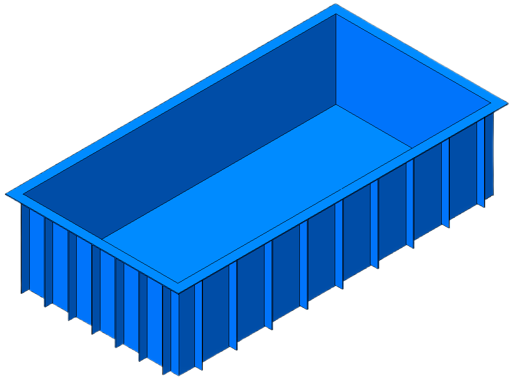 Чаша для бассейна 6x3x1,5 м (прямоугольная)