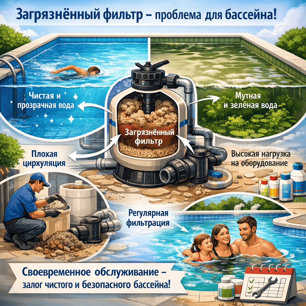 Фильтр и бассейн